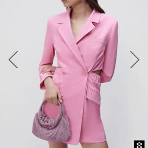 Jonathan Simkhai Kylo blazer mini dress taffy pink size 6
